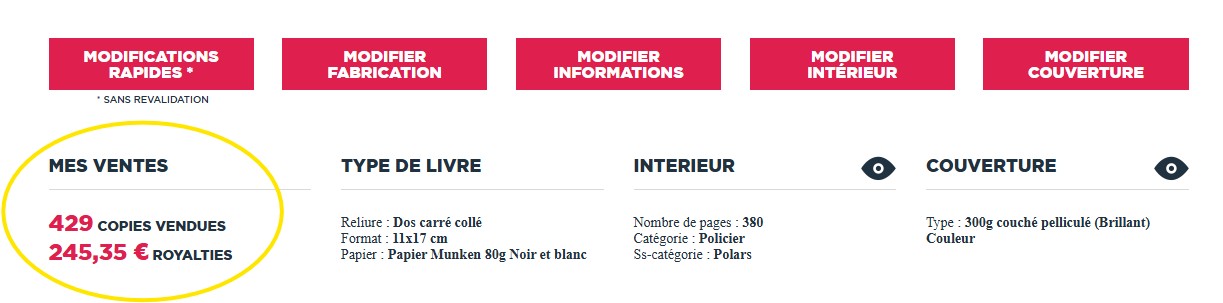 Comment suivre les ventes de mon livre et voir les factures ?